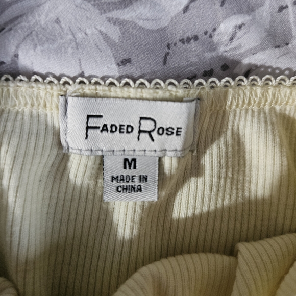 Yellow Ribbed Women's Top - Picture 3 of 4